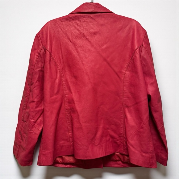 Neiman Marcus Barbie Pink Leather Biker Jacket - Picture 5 of 9